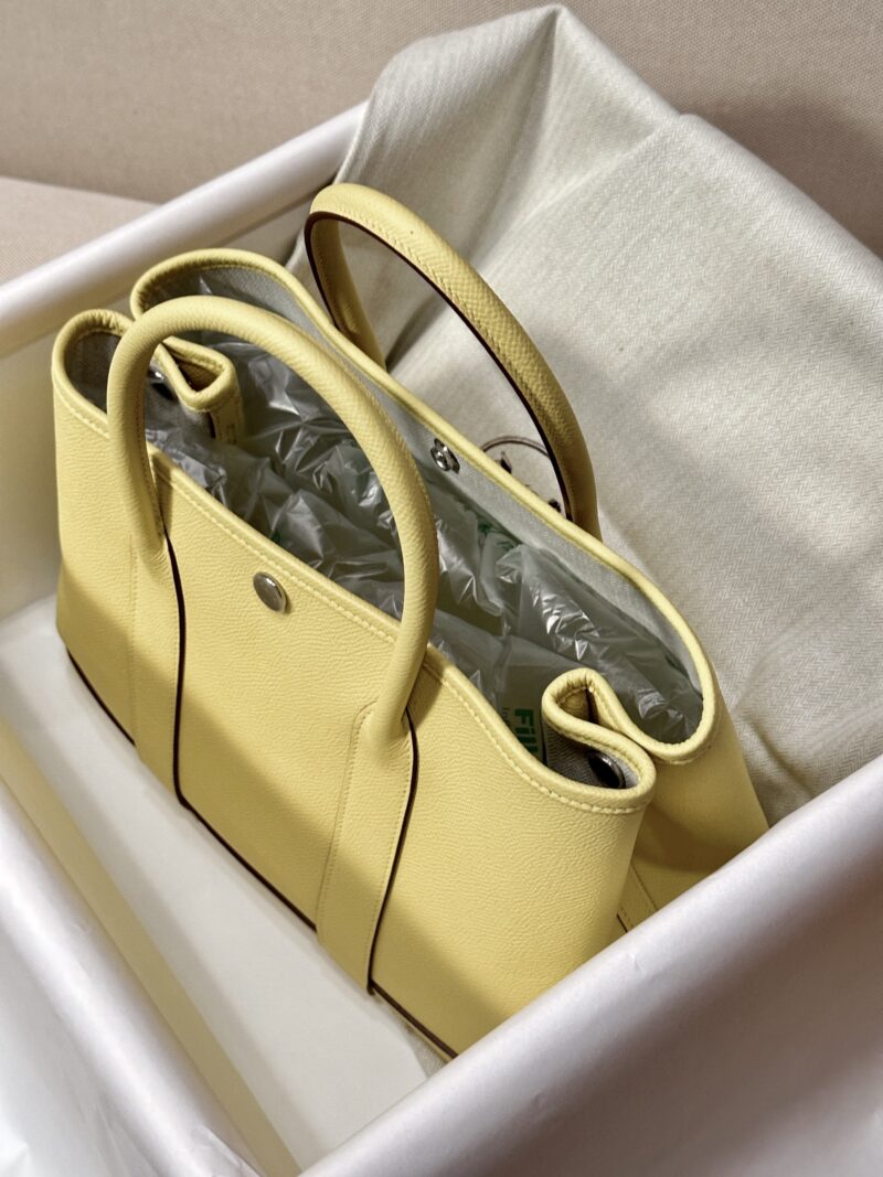 Hermès Garden Party 30 Epsom Jaune Poussin Silver Hardware - Image 2