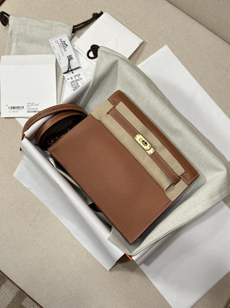 Hermès Kelly Danse 22 Evercolor Gold Gold Hardware