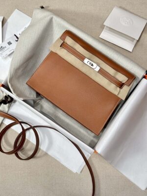 Hermès Kelly Danse 37 Evercolor Gold Silver Hardware