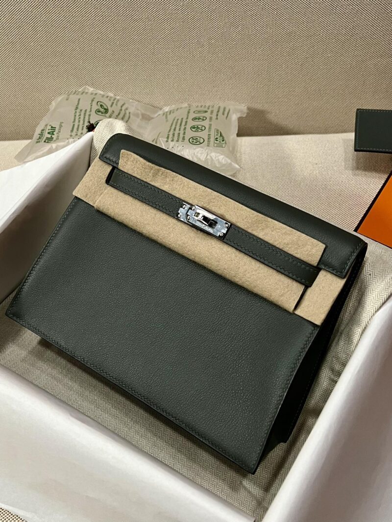 Hermès Kelly Danse 22 Swift Gris Graphite Silver Hardware - Image 3