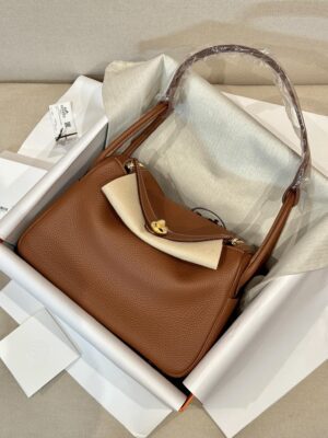 Hermès Lindy 30 Clemence Gold Gold Hardware