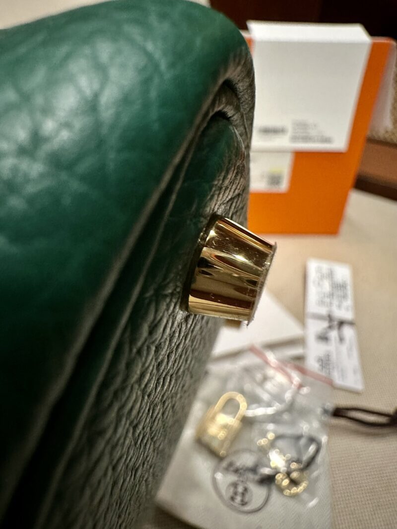 Hermès Picotin 18 Taurillon Clemence Vert Vertigo Gold Hardware - Image 6