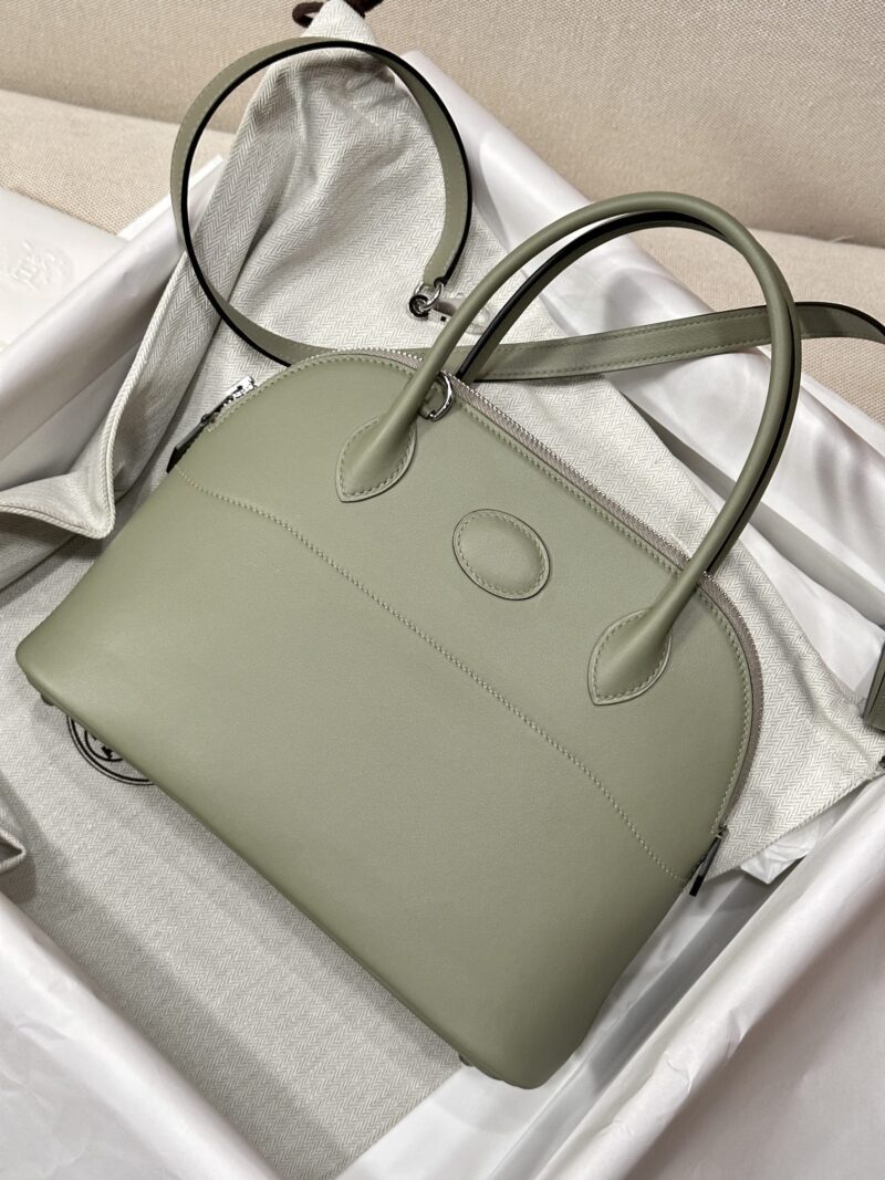 Hermès Bolide 27 Swift Sauge Silver Hardware