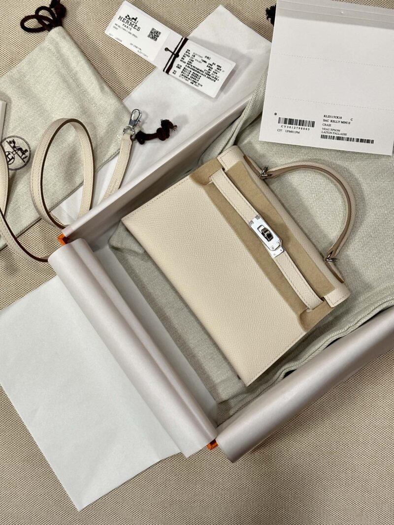 Hermès Mini Kelly 19 Epsom Craie Gold Hardware