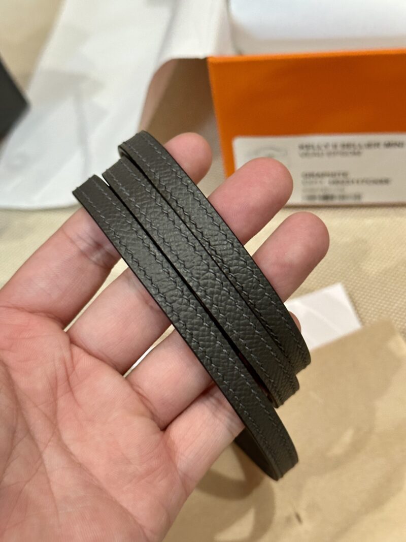 Hermès Mini Kelly 19 Epsom Gris Graphite Silver Hardware - Image 18