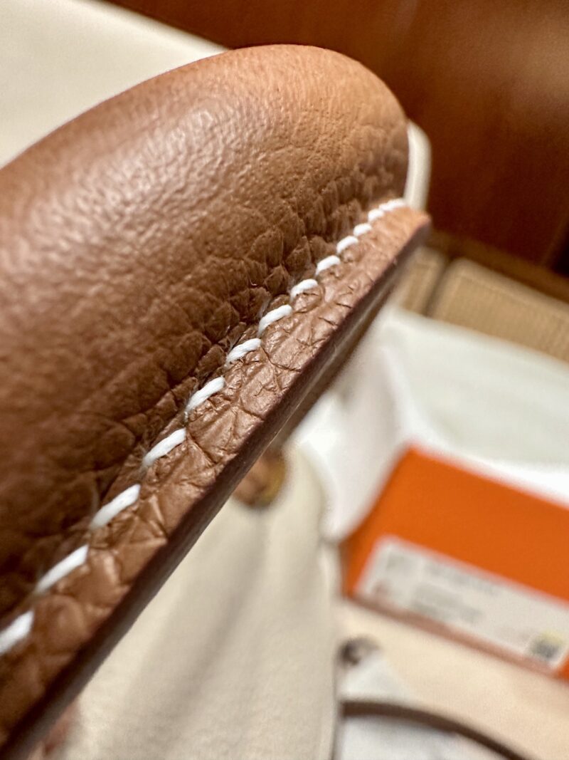 Hermès Kelly 25 Togo Craie, Gold Gold Hardware - Image 8