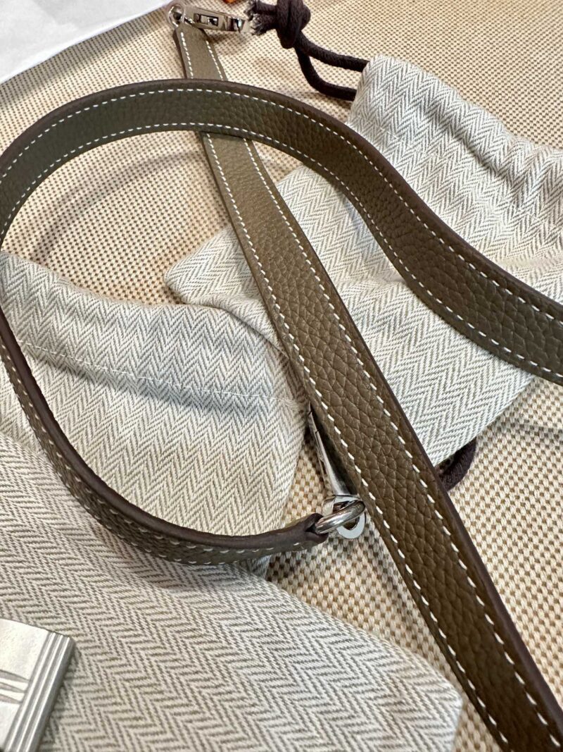 Hermès Kelly 28 Togo Etoupe, Silver Silver Hardware - Image 13