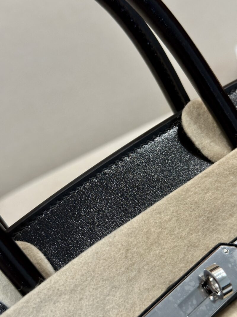 Hermès Birkin 30 Noir Box Palladium Hardware - Image 14