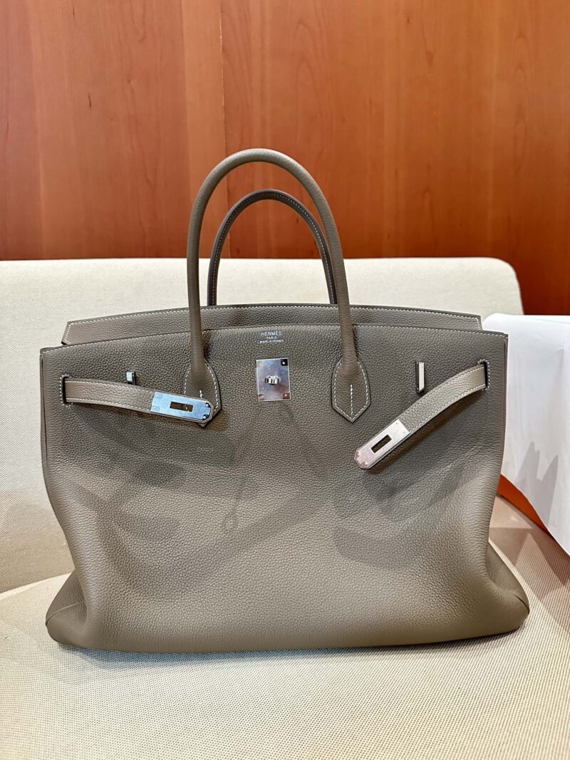 Hermès Birkin 40 Etoupe Togo Palladium Hardware - Image 2