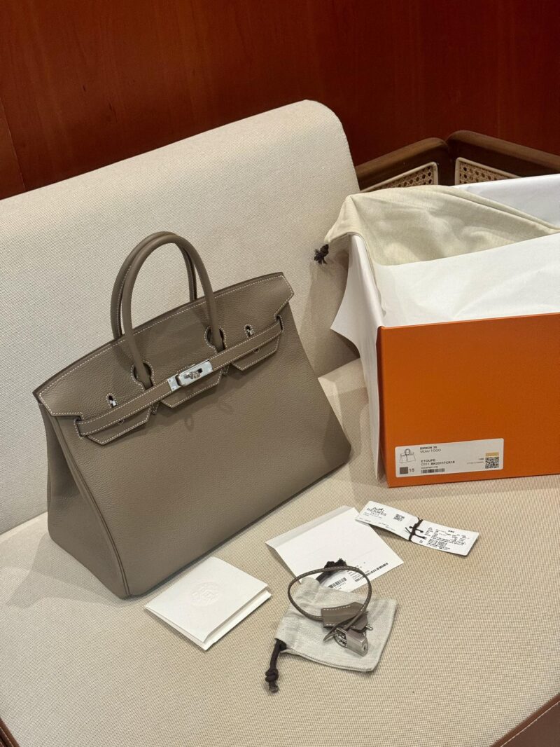 Hermès Birkin 35 Etoupe Togo Palladium Hardware - Image 2