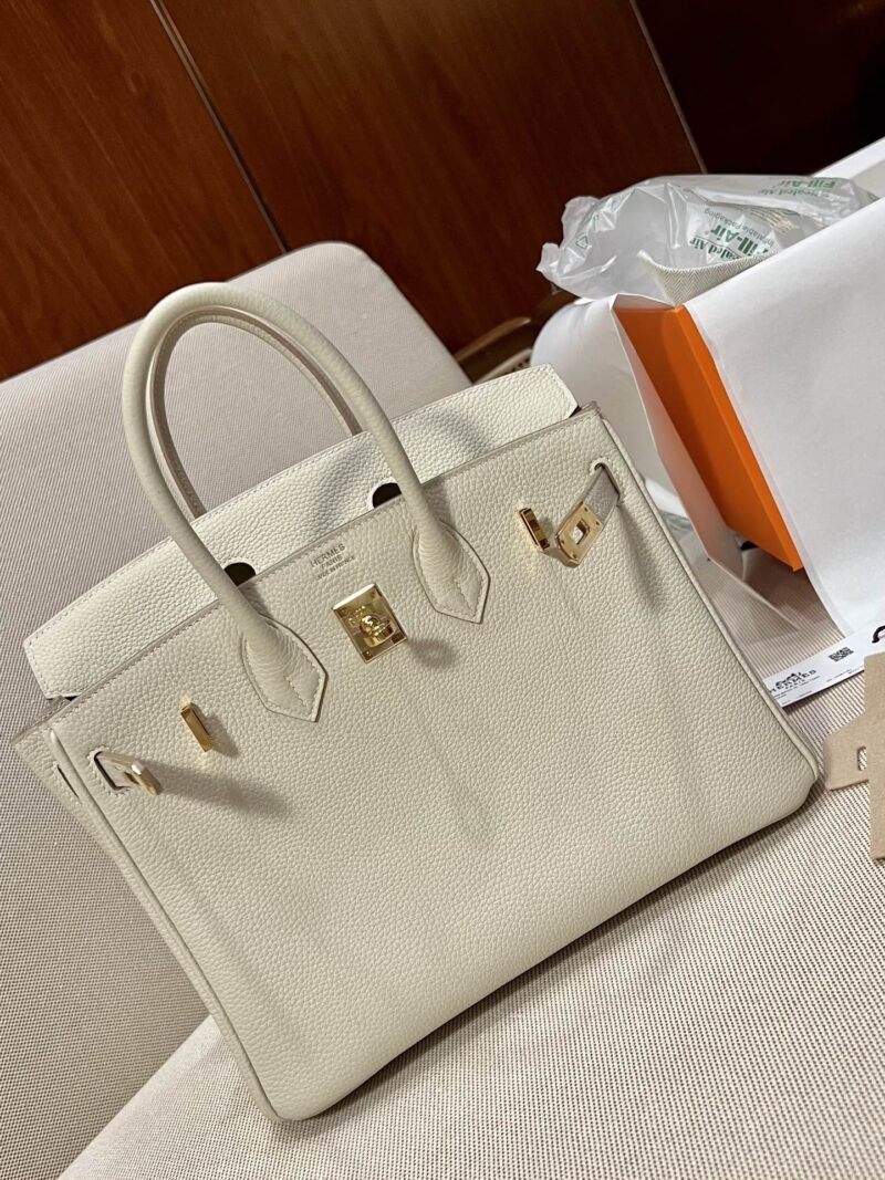 Hermès Birkin 25 Craie Togo Gold Hardware - Image 2