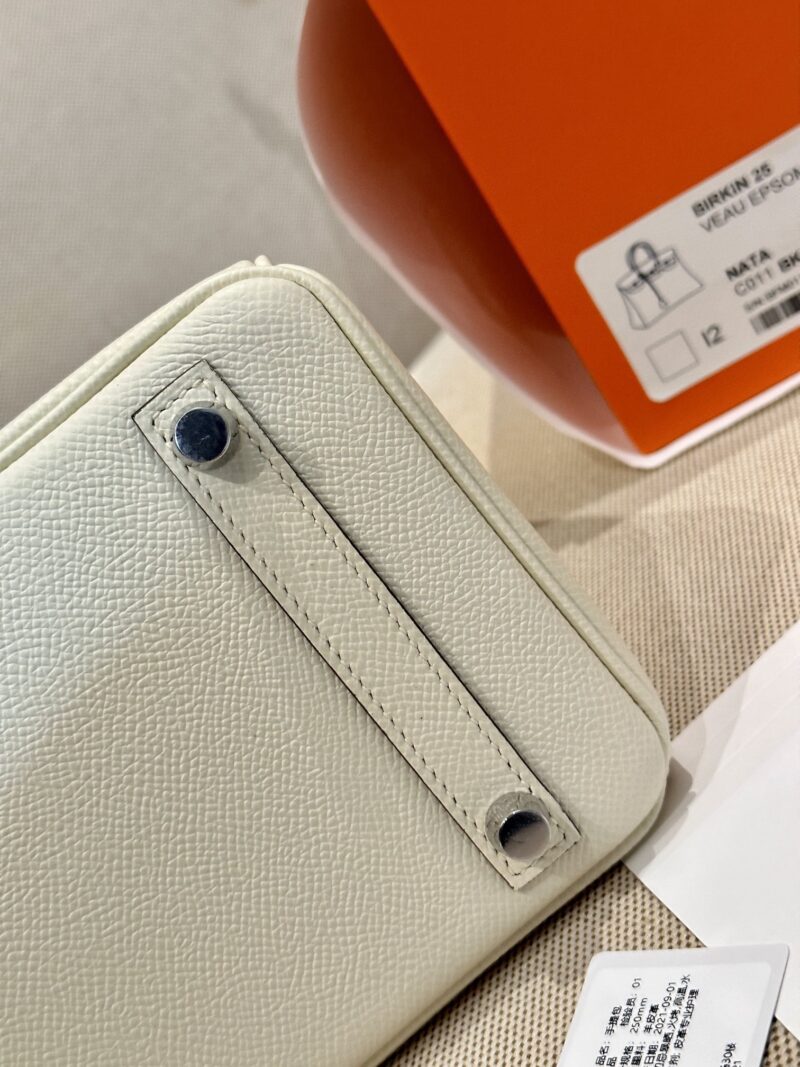 Hermès Birkin 25 Nata Epsom Palladium Hardware - Image 7