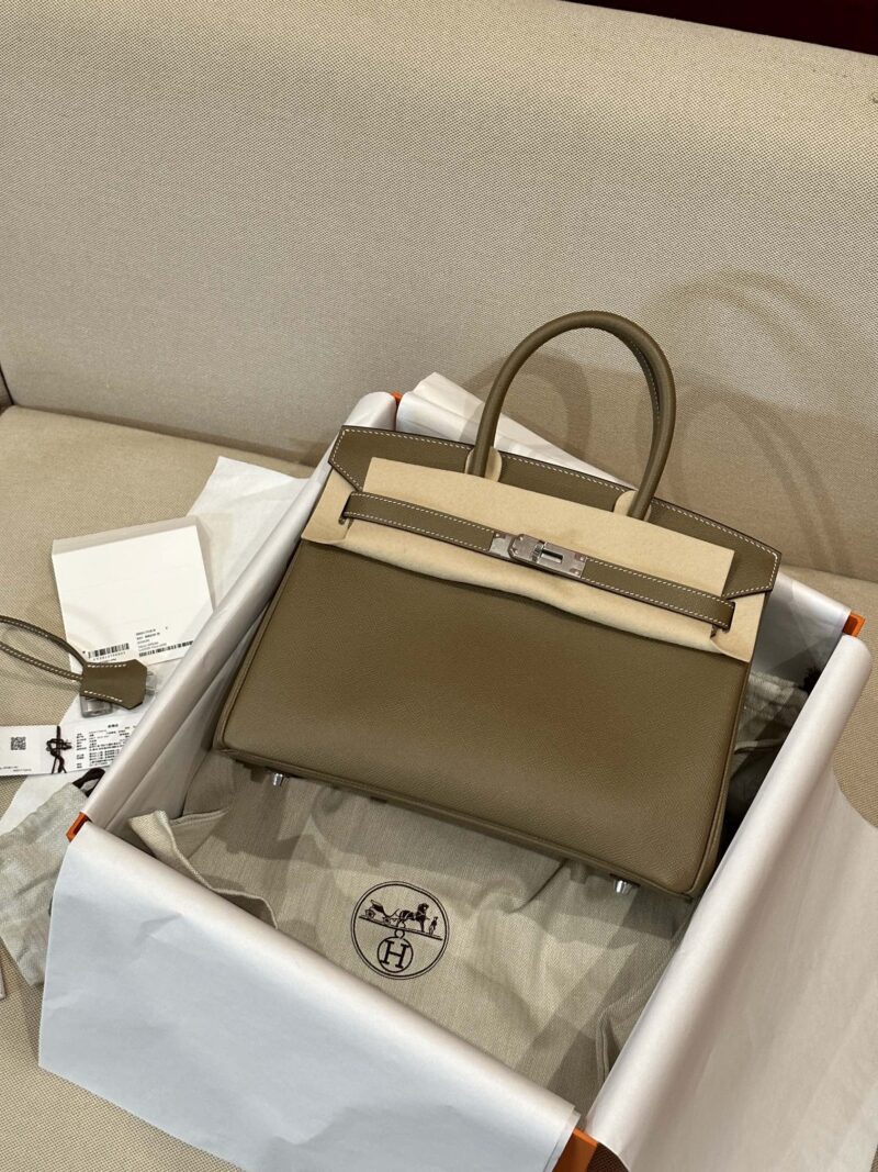 Hermès Birkin 30 Etoupe, Silver Epsom Palladium Hardware