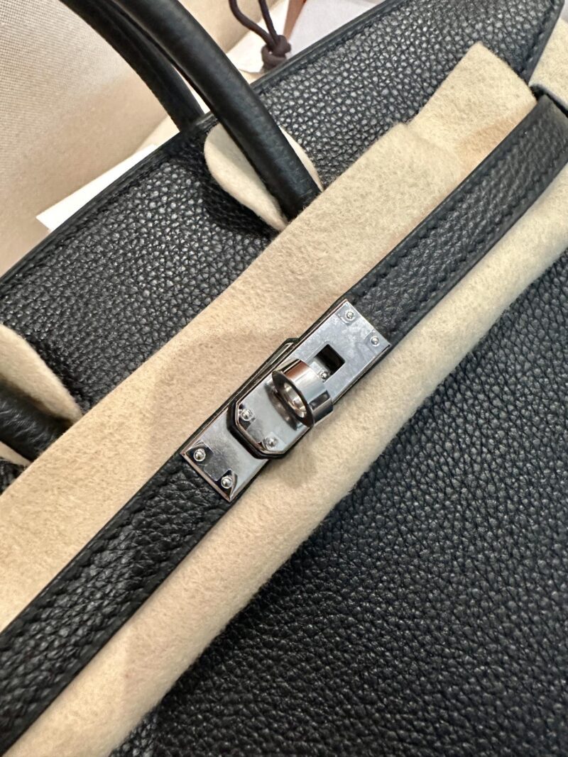 Hermès Birkin 25 Noir, Silver Togo Palladium Hardware - Image 20