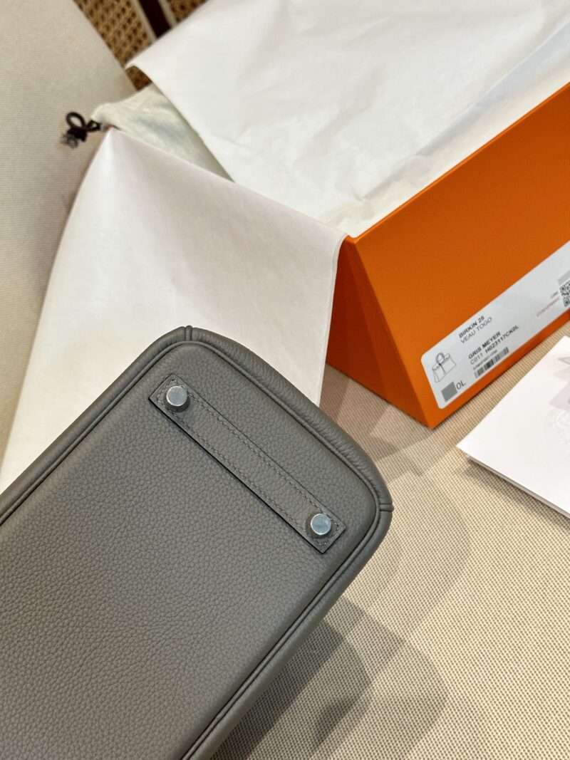 Hermès Birkin 25 Gris Meyer, Silver Togo Palladium Hardware