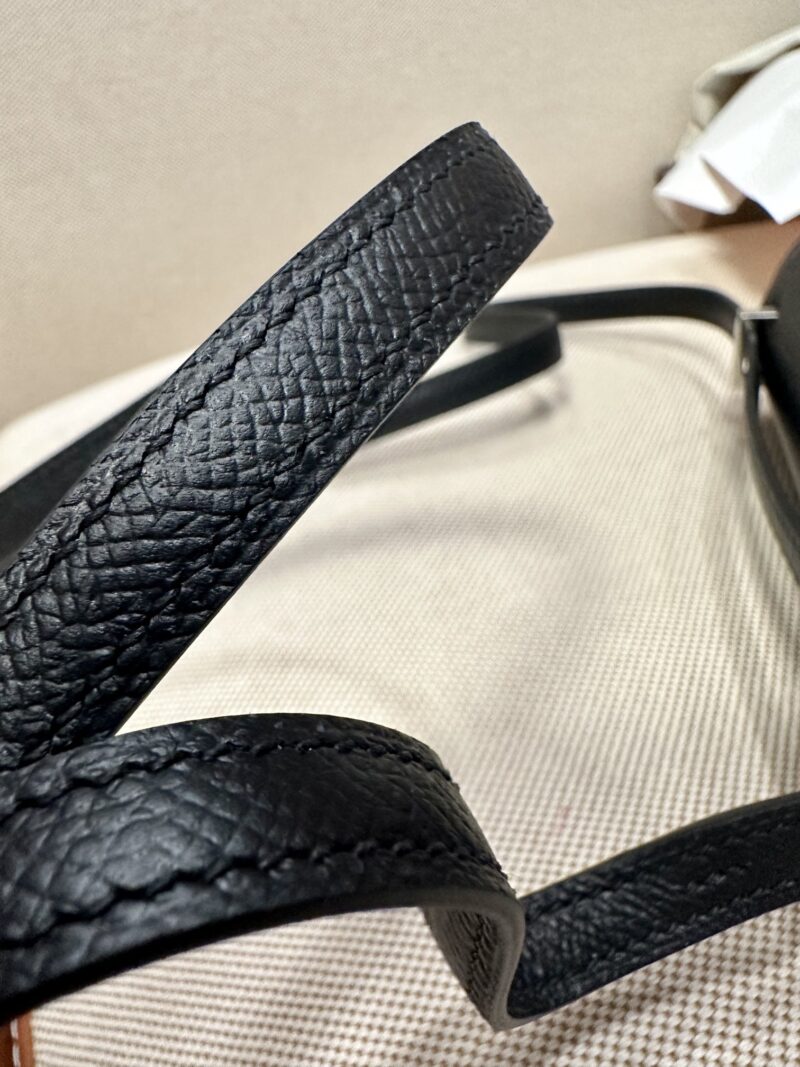 Hermès Constance 18 Noir, Lizard Buckle Epsom Palladium Hardware - Image 9