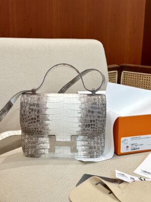 Hermès Constance 24 Himalaya Crocodile Palladium Hardware