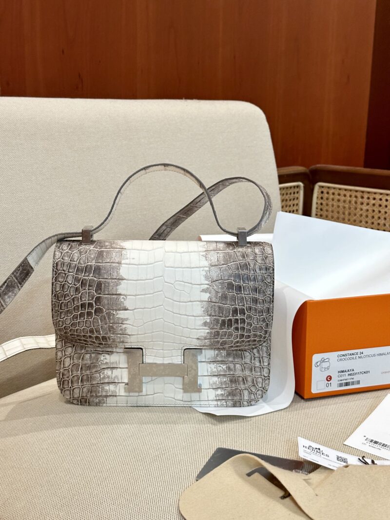 Hermès Constance 24 Himalaya Crocodile Palladium Hardware