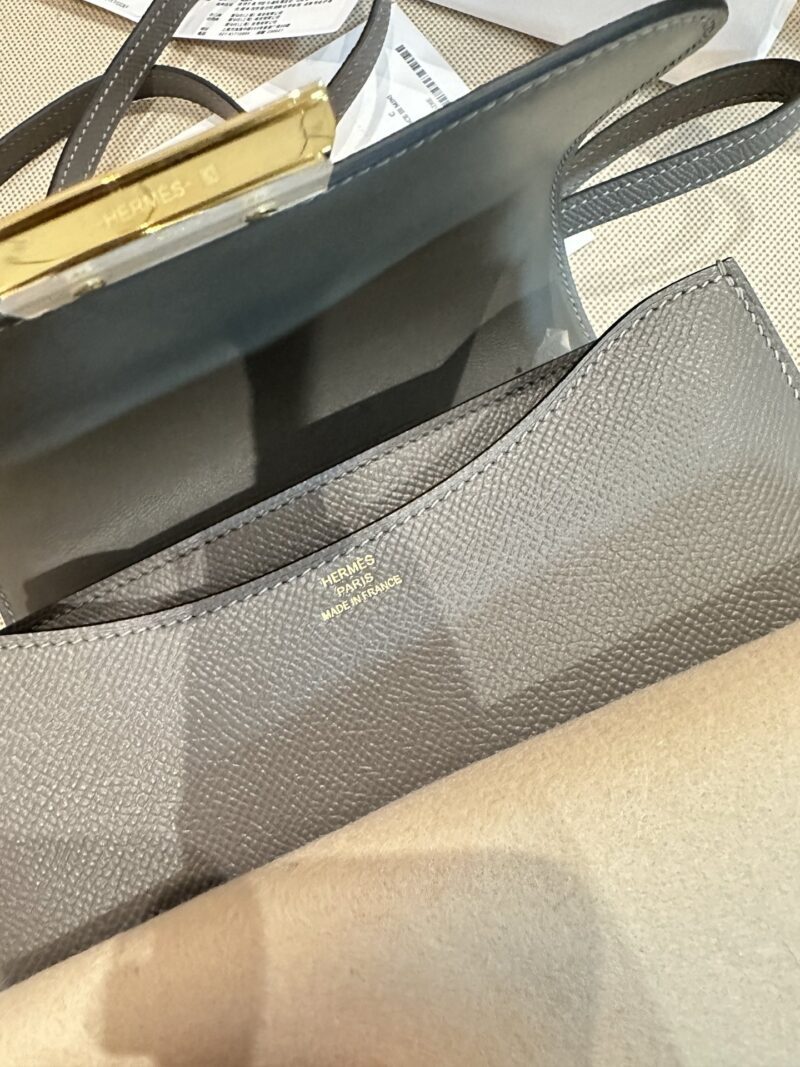 Hermès Constance 19 Etain, Gold Epsom Gold Hardware - Image 8