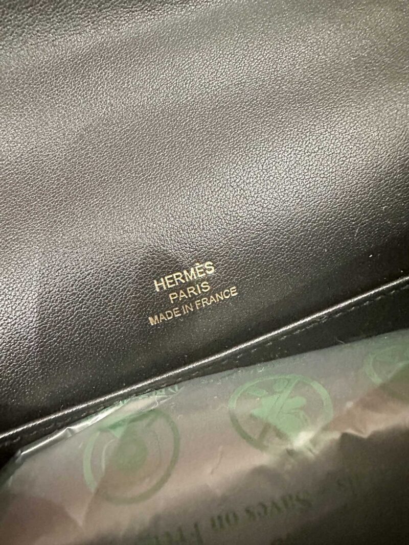 Hermès Kelly Pochette Noir, Rose Gold Swift Gold Hardware