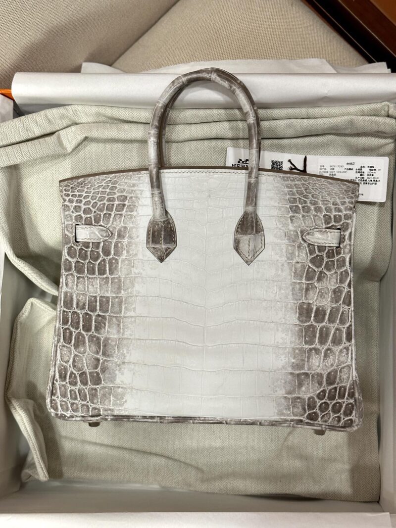 Hermès Birkin 25 Himalaya Crocodile Palladium Hardware - Image 5