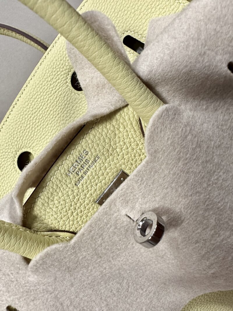 Hermès Birkin 25 Jaune Poussin Togo Palladium Hardware - Image 8
