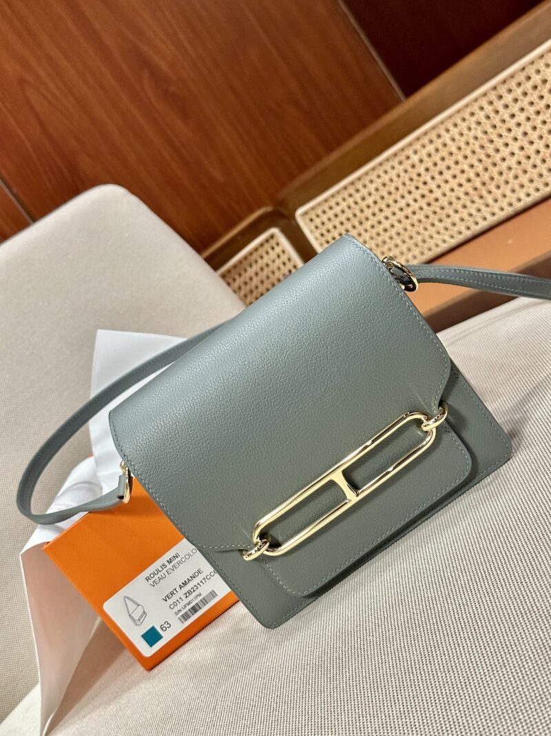 Hermès Roulis 19 Evercolor Vert Amande Gold Hardware