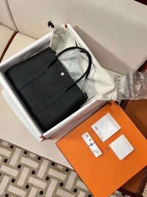 Hermès Garden Party 36 Country Noir Silver Hardware