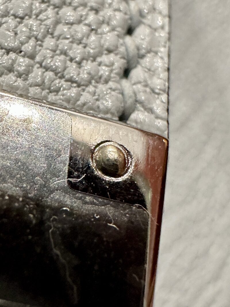 Hermès Mini Kelly Chevre Blue Pale Silver Hardware - Image 14