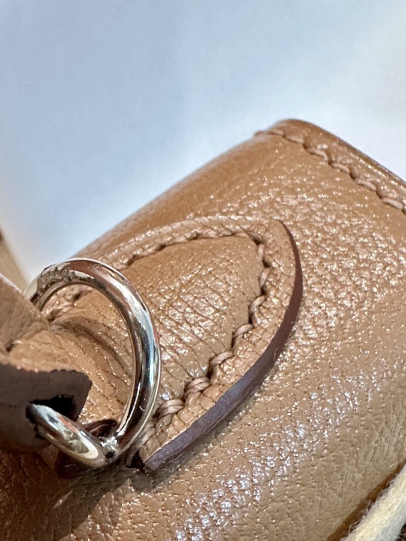 Hermès Mini Kelly 19 Chevre Quebracho Silver Hardware - Image 12