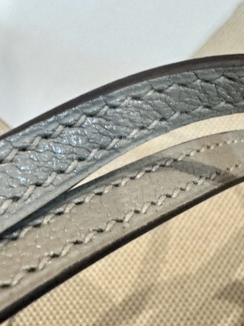 Hermès Mini Kelly 19 Chevre Nata & Gris Tourterelle Silver Hardware - Image 14
