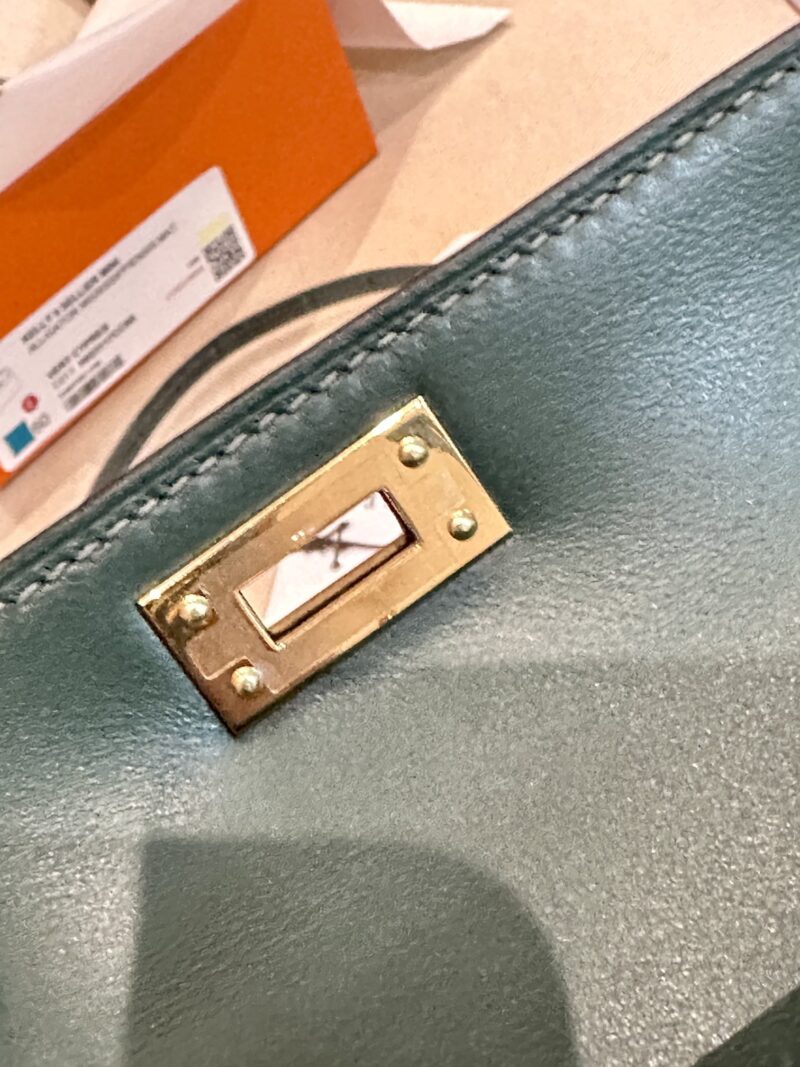 Hermès Mini Kelly Alligator Vert Cypres Gold Hardware