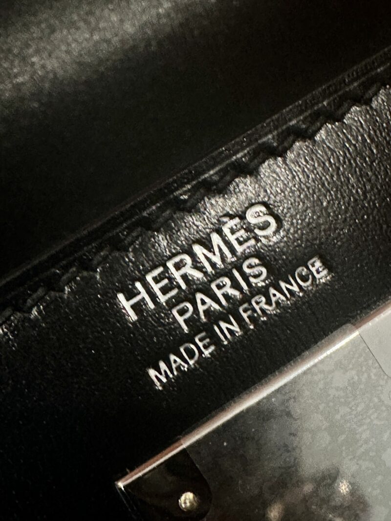 Hermès Kelly 28 Box Noir Silver Hardware - Image 10