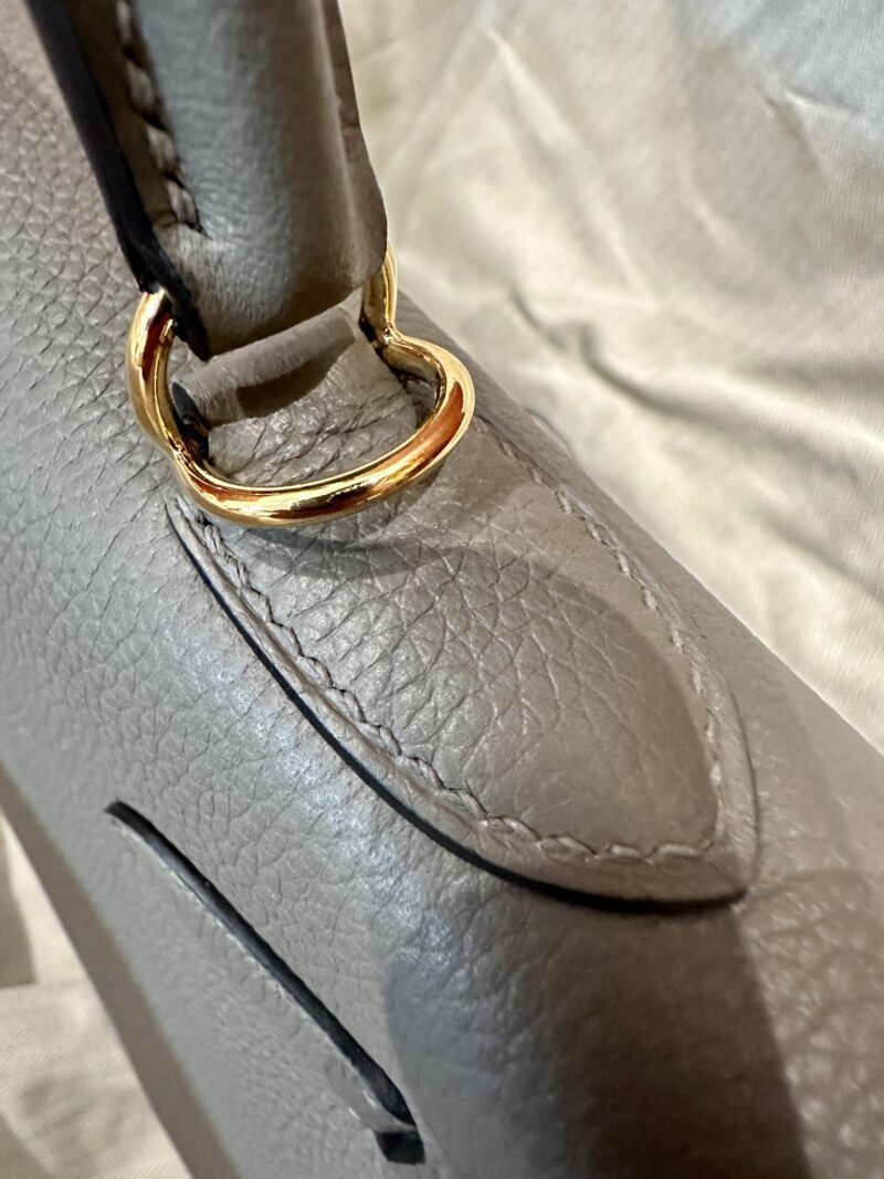 Hermès Kelly 35 Togo Gris Meyer Gold Hardware - Image 9