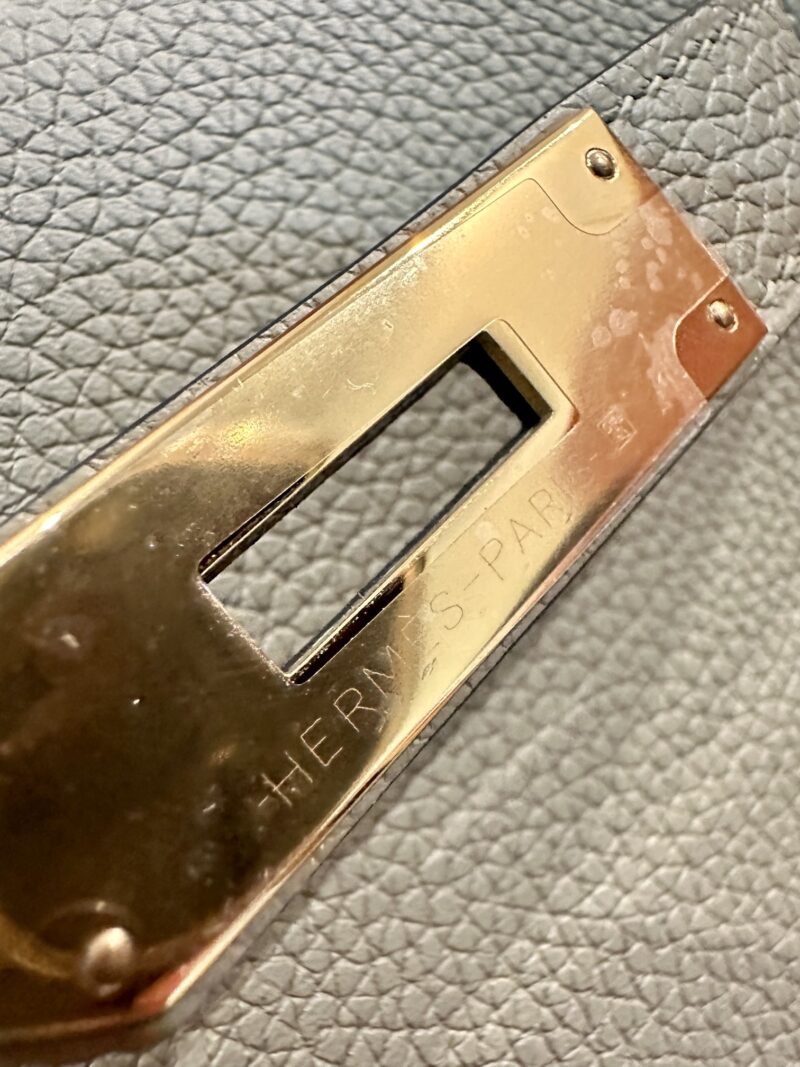 Hermès Kelly 28 Togo Sauge, Gold Gold Hardware - Image 14