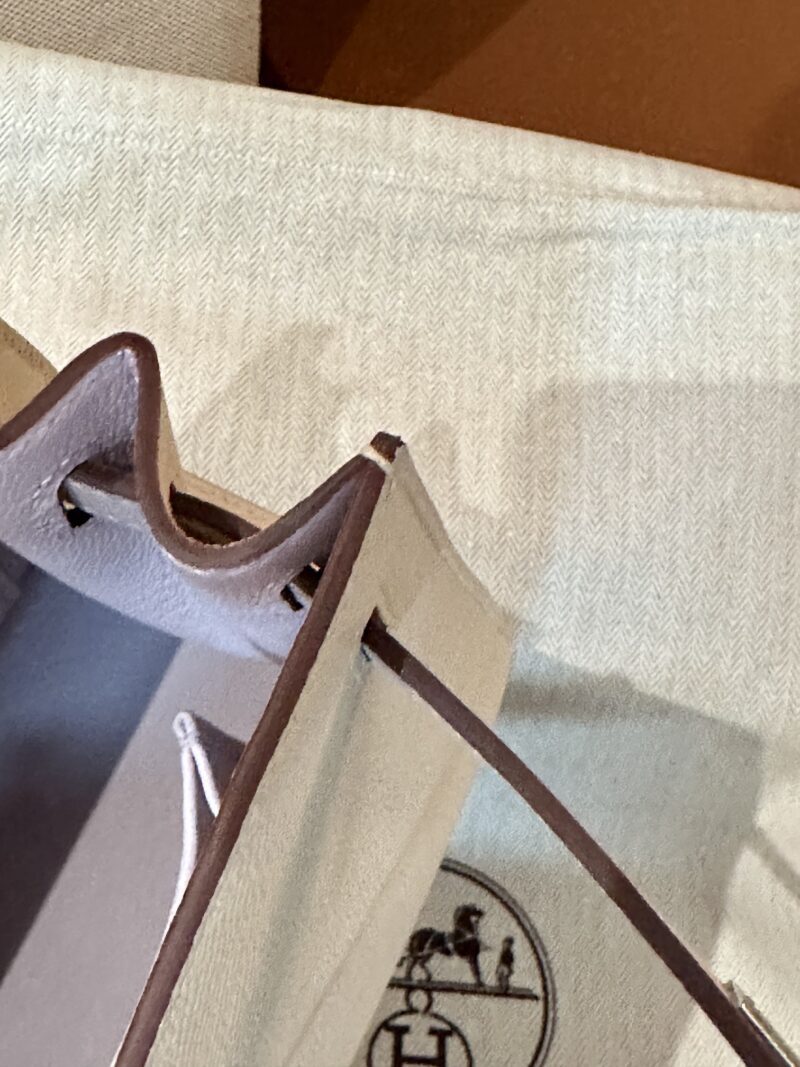 Hermès Kelly 25 Epsom Craie, Mauve Pale Silver Hardware - Image 16