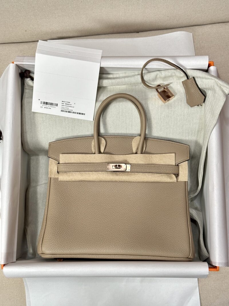 Hermès Birkin 25 Gris Tourterelle Togo Gold Hardware