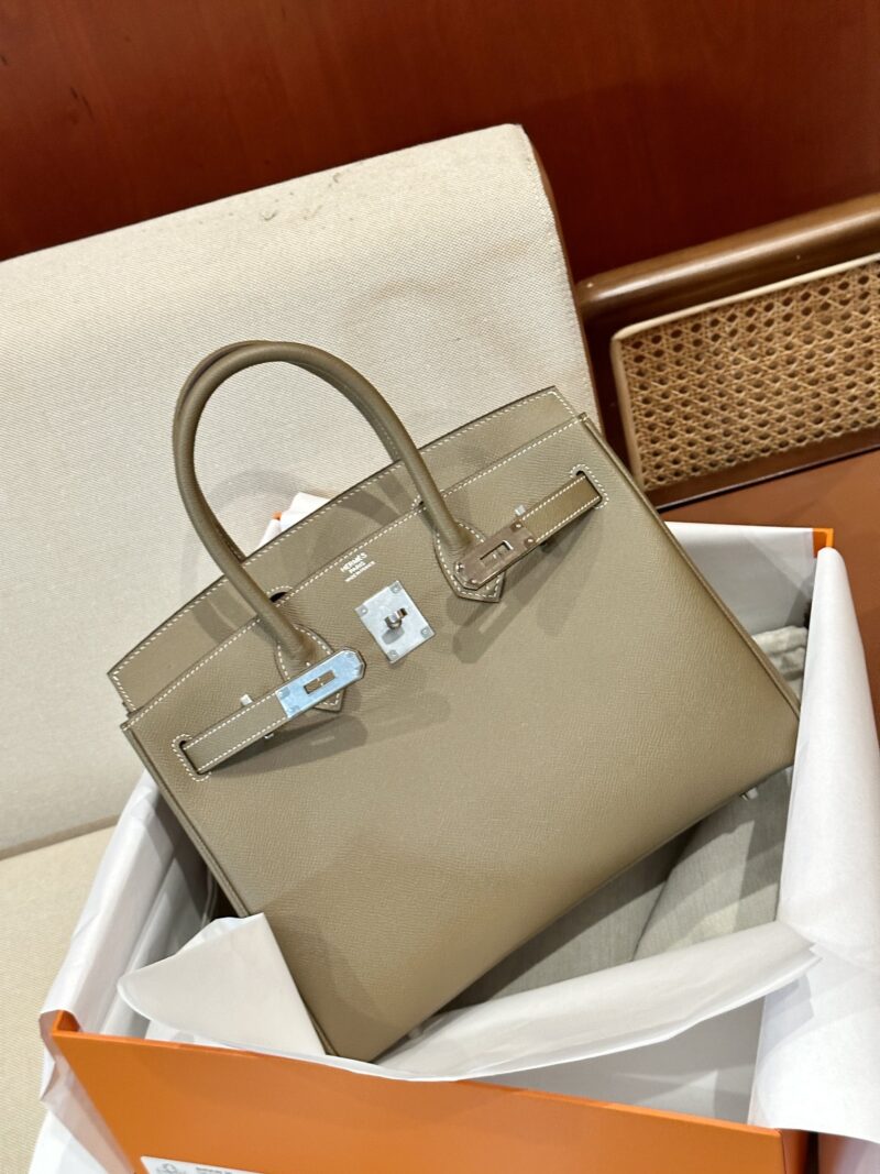 Hermès Birkin 30 Etoupe, Silver Epsom Palladium Hardware - Image 2