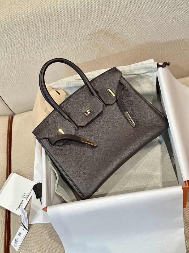 Hermès Birkin 30 Ebene, Gold Togo Gold Hardware