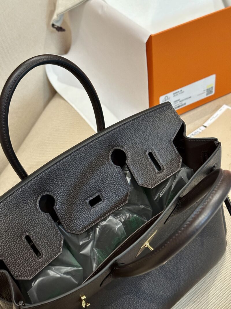 Hermès Birkin 30 Ebene Togo Gold Hardware - Image 8