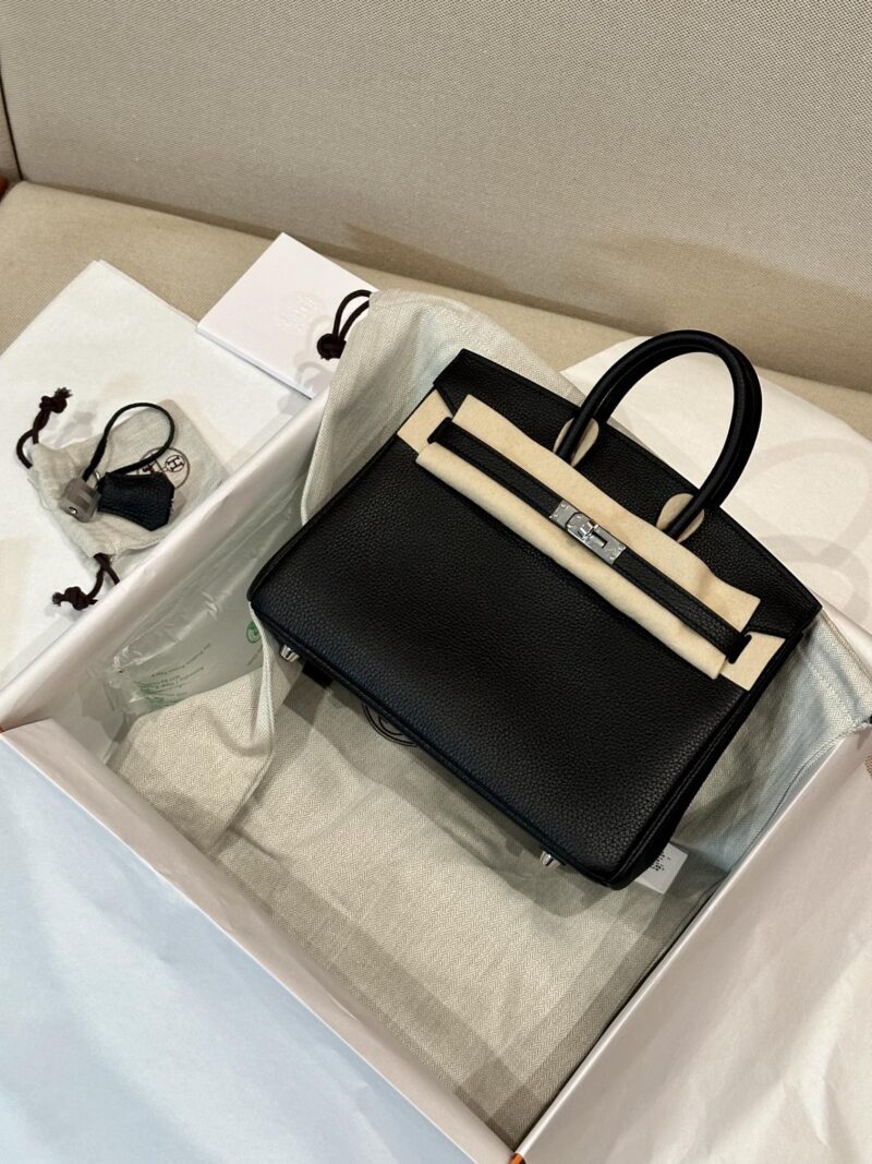 Hermès Birkin 25 Noir, Silver Togo Palladium Hardware