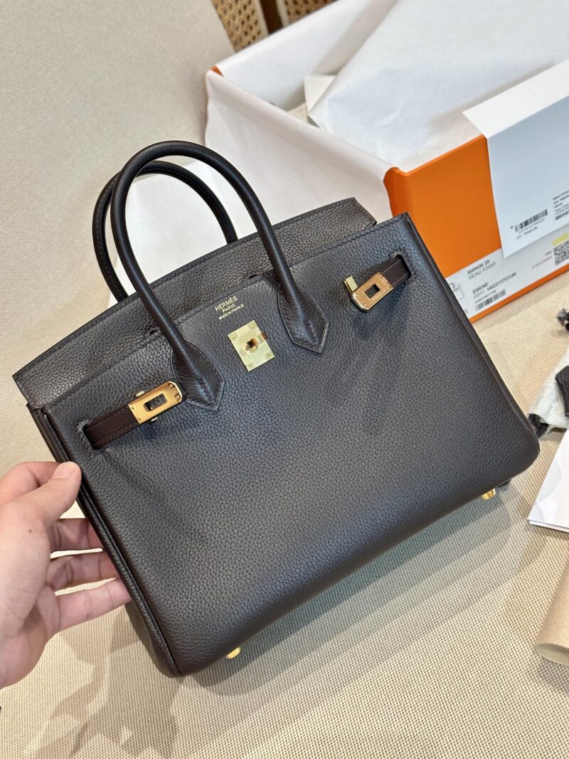 Hermès Birkin 25 Gris Misty, Gold Togo Gold Hardware - Image 2
