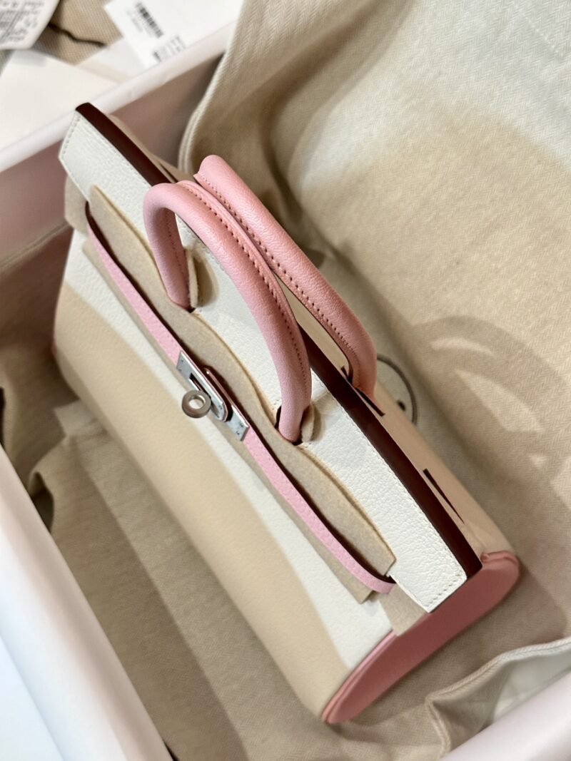 Hermès Birkin 25 Nata, Rose Sakura Chevre Palladium Hardware - Image 5