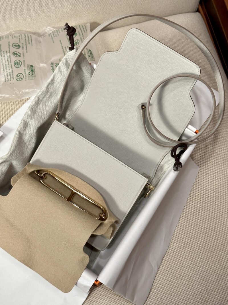 Hermès Roulis 19 Evercolor Gris Pearl Gold Hardware - Image 10