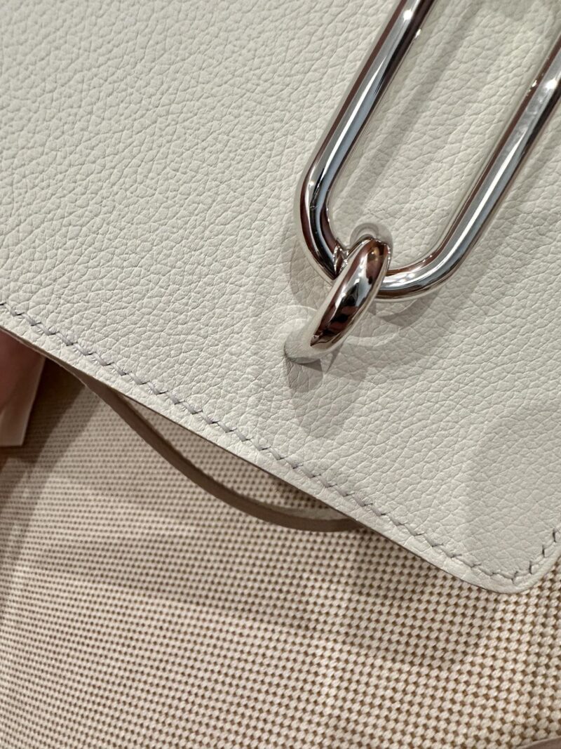 Hermès Roulis 19 Evercolor Mushroom & Biscuit Silver Hardware - Image 11
