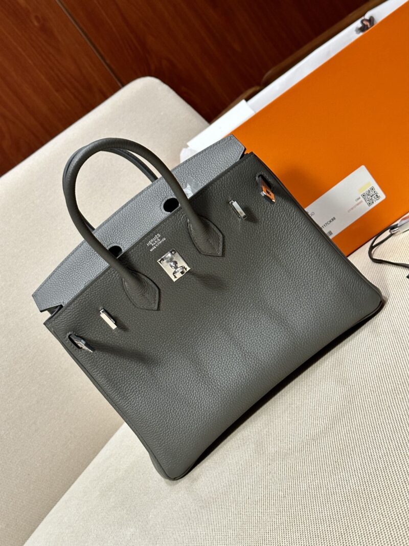 Hermès Birkin 25 Graphite Togo Palladium Hardware - Image 9