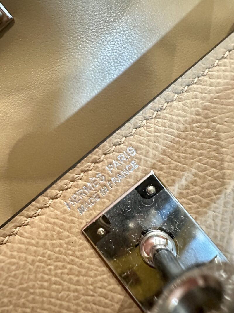 Hermès Mini Kelly Epsom Chai & Mauve Sylvestre & Jaune Citron Silver Hardware - Image 9