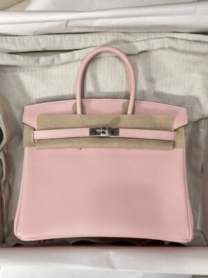 Hermès Birkin 25 Rose Sakura Swift Palladium Hardware