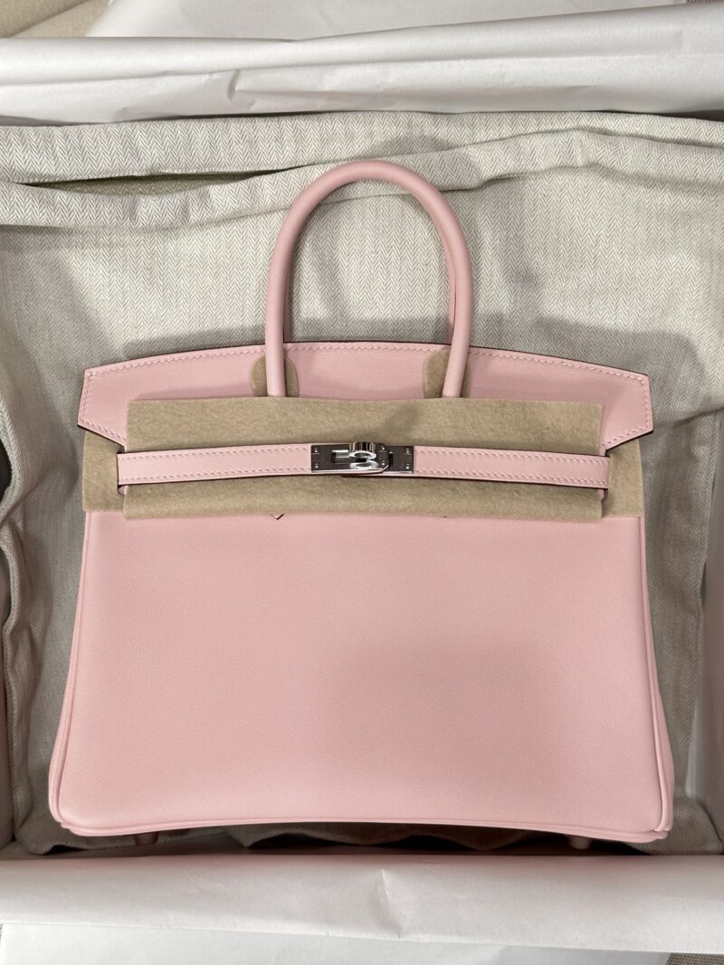 Hermès Birkin 25 Rose Sakura Swift Palladium Hardware