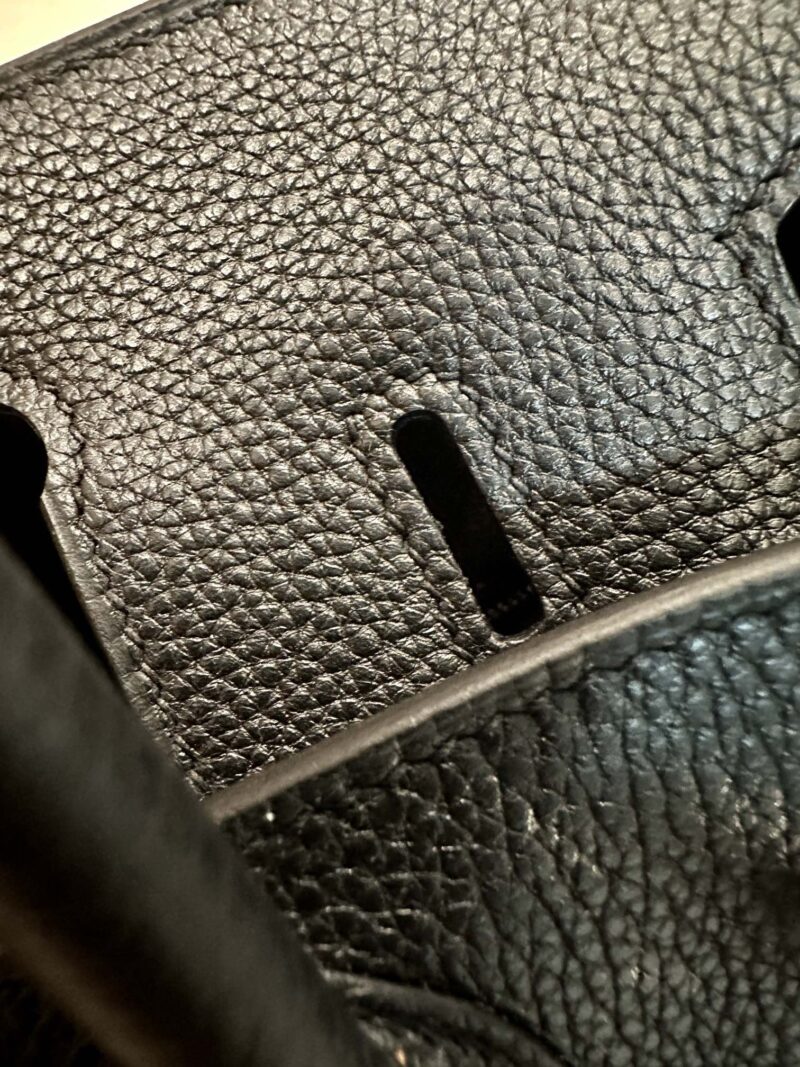 Hermès Birkin 25 Noir, Silver Togo Palladium Hardware - Image 17